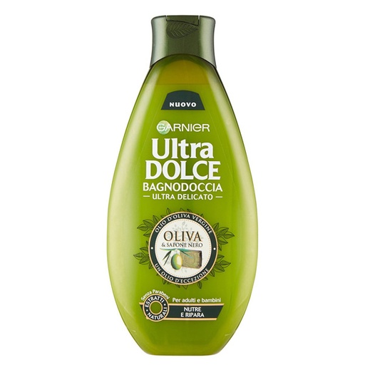 [52507] شامپو بدن گارنیه سری Ultra Dolce مدل Oliva And Sapone Nero حجم 500 میل