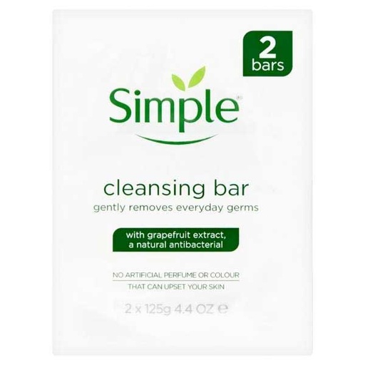 [52747] صابون شستشو سیمپل مدل Cleansing bar وزن 125 گرم بسته 2 عددی