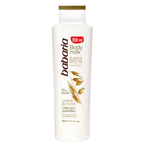 شیر بدن باباریا حاوی عصاره جو دو سر حجم 500 میل