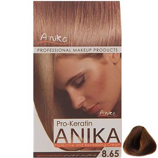 کیت رنگ مو آنیکا سری Pro Keratin مدل Chocolate شماره 8.65