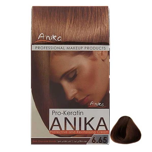 [53284] کیت رنگ مو آنیکا سری Pro Keratin مدل Chocolate شماره 6.65