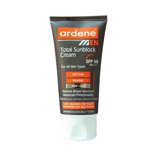 [53738] کرم ضدآفتاب SPF50 چندکاره آقایان انواع‌پوست آردن 50گرم