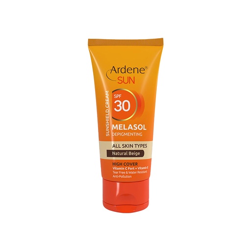 [53771]  کرم ضدآفتاب رنگی ملاسول SPF30 ضدلک با پوشش بالا آردن سان انواع‌پوست 50میل-بژ طبیعی