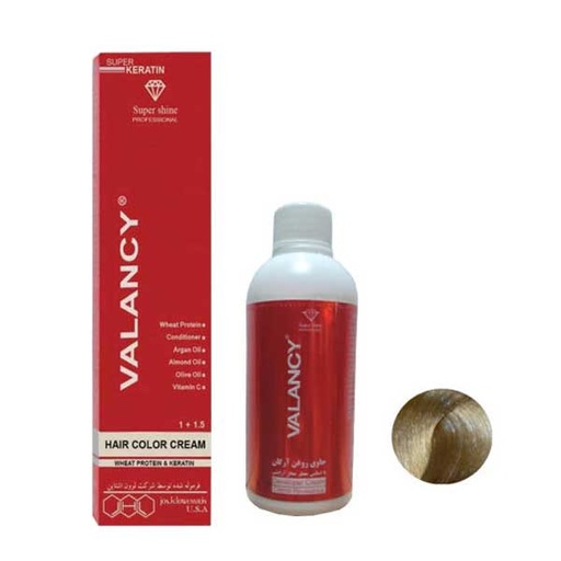 کیت رنگ مو والانسی شماره N8 رنگ بلوند روشن