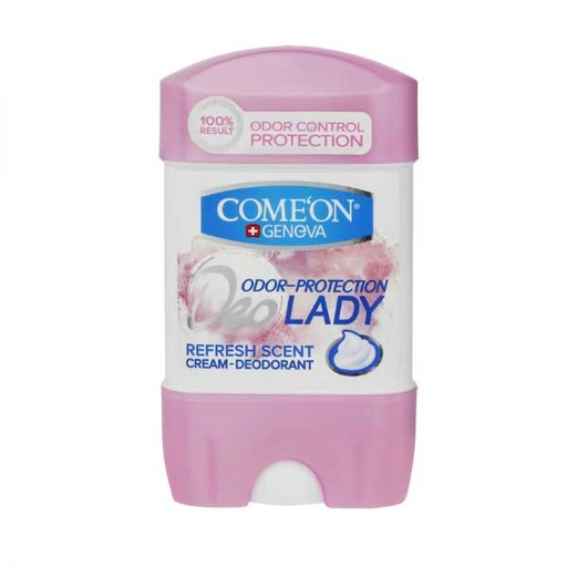 ژل شفاف ضد تعریق زنانه کامان مدل Deo Lady صورتی حجم 75 میلی لیتر