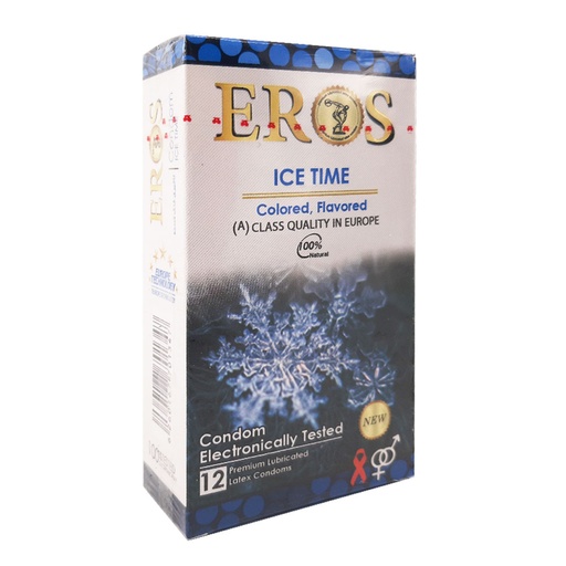 [64222] کاندوم اروس مدل Ice time تاخیری خنک کننده