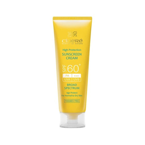 کرم ضد آفتاب بی رنگ سینره SPF60 مناسب پوست خشک و معمولی حجم 50 میل