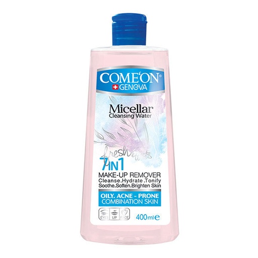 [67597] محلول پاک کننده آرایش صورت کامان مدل OILY SKIN حجم 400 میل