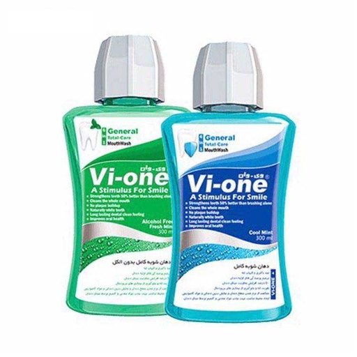 [70376] دهان شویه وی وان مدل General Cool Mint AND Fresh Mint حجم 300 میلی لیتر مجموعه 2 عددی