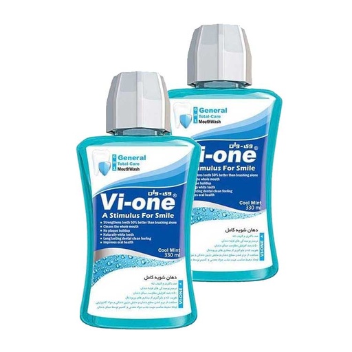 [70379] دهان شویه وی وان مدل General Cool Mint حجم 330 میلی لیتر مجموعه 2 عددی
