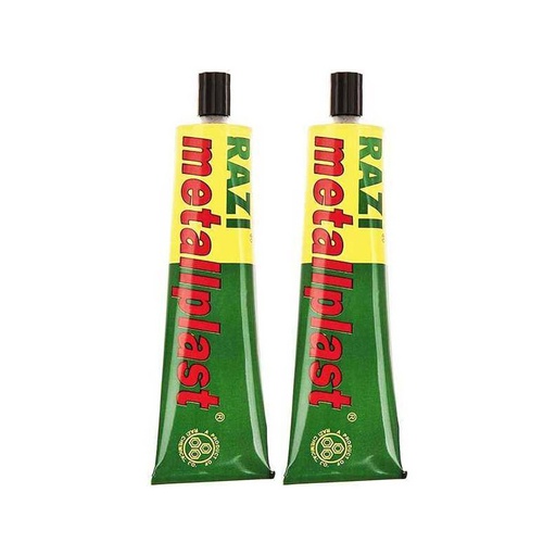 [74632] چسب آهن رازی مدل Metallplast حجم 100 میلی لیتر بسته 2 عددی