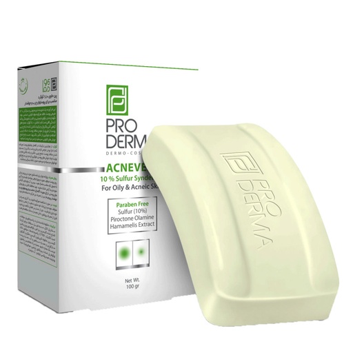 پن حاوی 10 درصد گوگرد پرودرما مناسب پوست های چرب و دارای جوش ۱۰۰ گرم