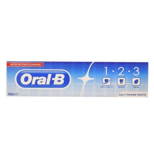 [80507] خمیر دندان اورال-بی مدل 1.2.3 Salt Power White حجم100میل