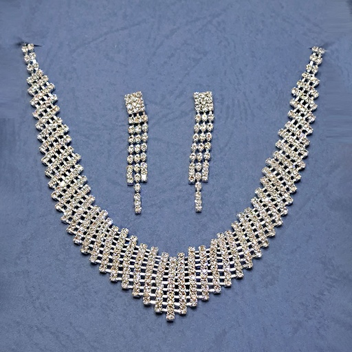 نیم ست زنانه تیتانیوم طرح جواهر کد w-se-06