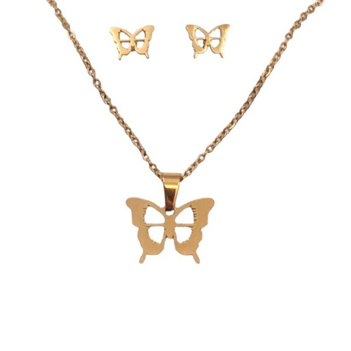 نیم ست زنانه استیل مدل پروانه کد w-se-126