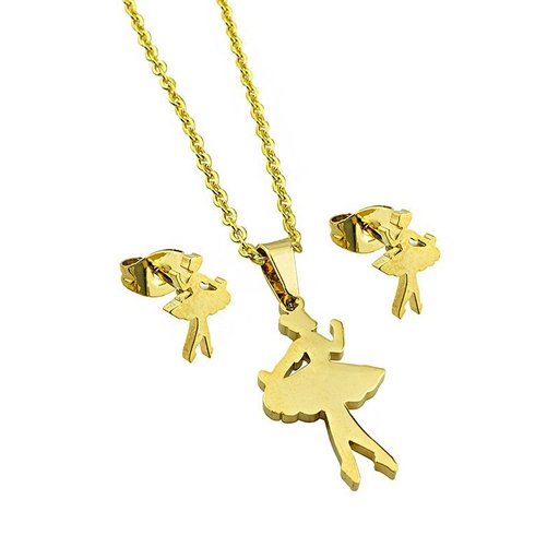 نیم ست زنانه استیل مدل بالرین کد w-se-127