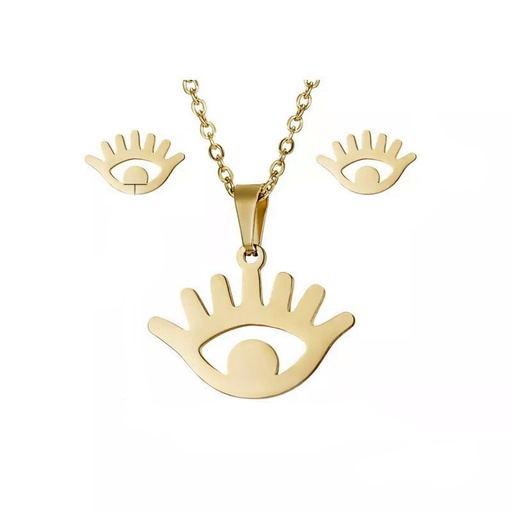 نیم ست زنانه استیل مدل چشم کد w-se-135