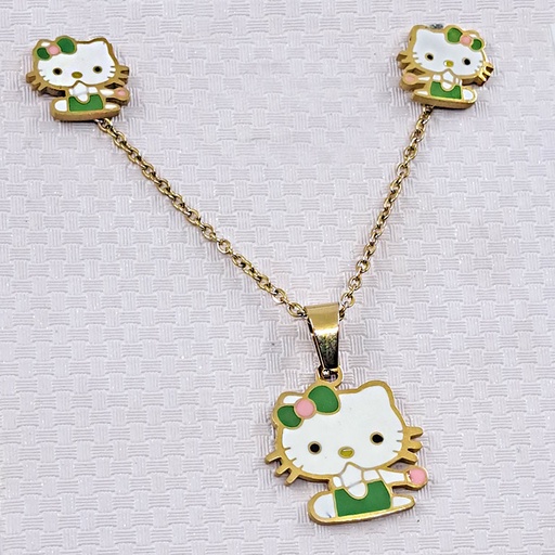 نیم ست دخترانه استیل مدل کیتی کد w-se-140