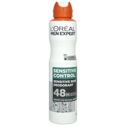 [87598] اسپری ضد تعریق مردانه لورآل سری Men Expert مدل SENSITIVE CONTROL حجم 250 میل