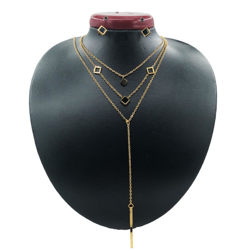 [88538] نیم ست زنانه سه ردیفه استیل کد w-se-192