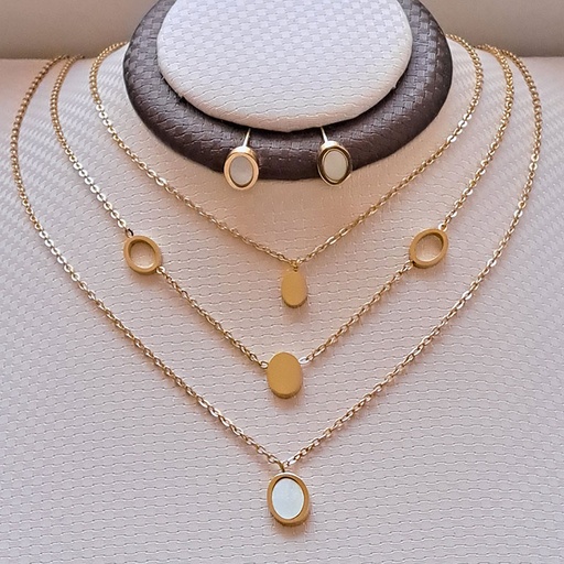 نیم ست زنانه سه ردیفه استیل کد w-se-195