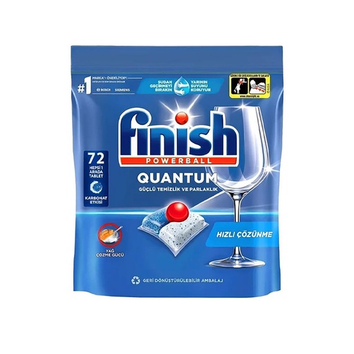 [93408] قرص ماشین ظرفشویی فینیش Quantum Hepsi 1 Arada بسته 72 عددی
