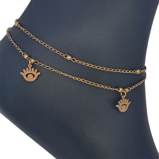 پابند استیل دو ردیفه مدل چشم نظر کد W-an-23