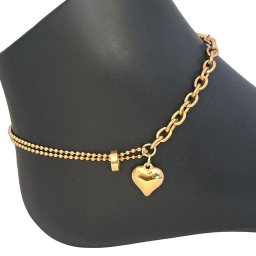 پابند استیل قلب آویز دار کد W-an-79