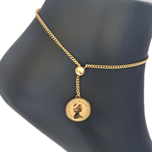 پابند استیل سکه ای آویزدار کد W-an-81