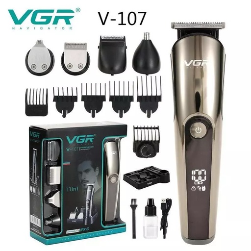 [105970] ست ماشین اصلاح موی صورت و بدن وی جی ار مدل V-107