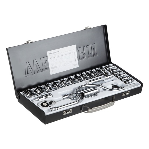 آچار و سری بکس وسترن مجموعه 25 عددی