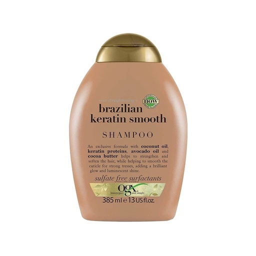 شامپو مو او جی ایکس مدل کراتین مناسب انواع مو حجم 385 میل