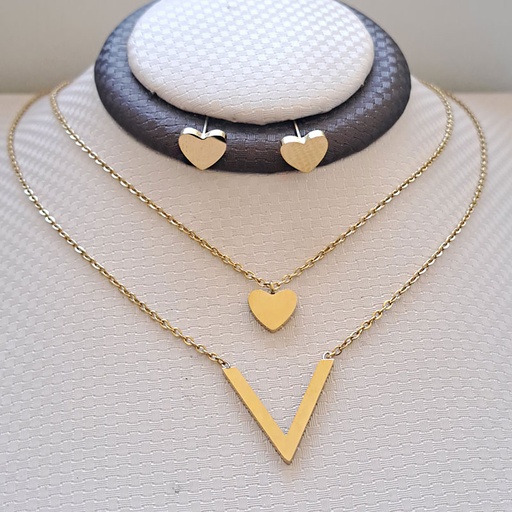 نیم ست دو ردیفه مدل قلب کد w-se-244