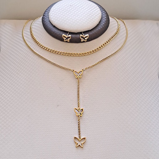 نیم ست دو ردیفه مدل پروانه اویز دار کد w-se-245