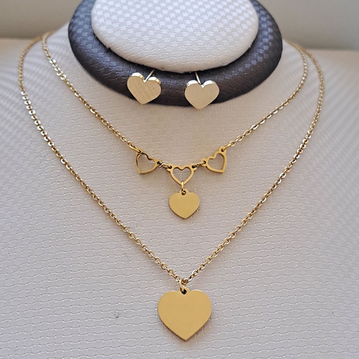 نیم ست دو ردیفه مدل قلب کد w-se-246