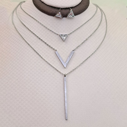 نیم ست استیل سه‌ ردیفه کد w-se-276