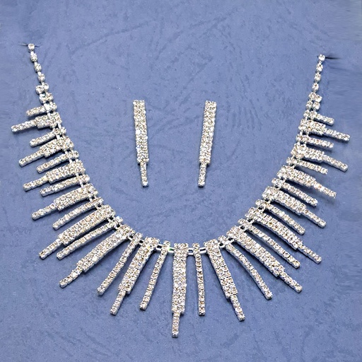 نیم ست طرح جواهر تیتانیوم کد w-se-291