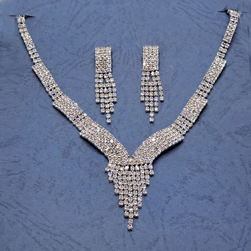 نیم ست طرح جواهر تیتانیوم کد w-se-301