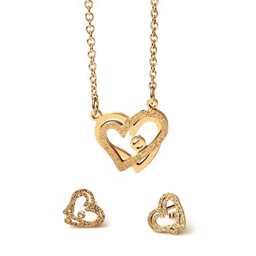 نیم ست استیل مدل قلب کد w-se-318