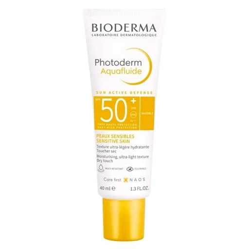 فلوئید ضد آفتاب بی‌رنگ بایودرما Photoderm Aquafluide SPF50 40ml