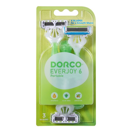خودتراش زنانه دورکو مدل everjoy 6 portable بسته 3 عددی