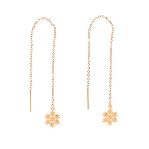 گوشواره بخیه ای مدل دانه برف کد w-er-070