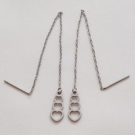 گوشواره بخیه ای مدل قلب کد w-er-066