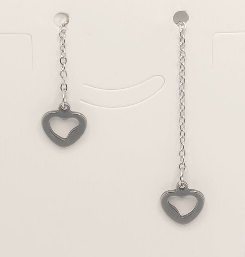 گوشواره بخیه ای مدل قلب کد w-er-063