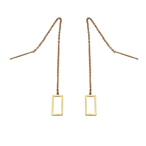 گوشواره بخیه ای مدل مستطیل کد w-er-050