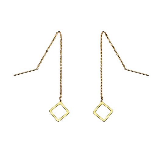 گوشواره بخیه ای مدل مربعی کد w-er-49