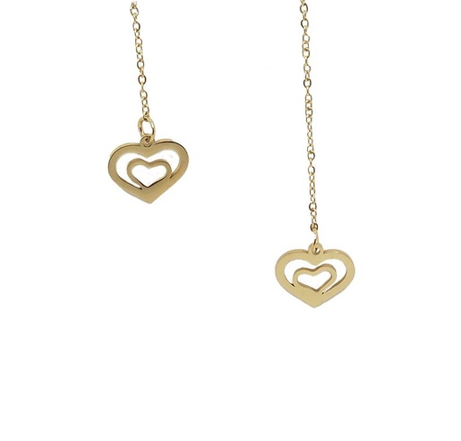 گوشواره بخیه ای مدل قلب کد w-er-034