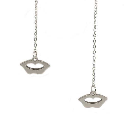 گوشواره بخیه ای طرح لب کد w-er-030