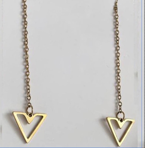 گوشواره بخیه ای مدل مثلث کد w-er-029