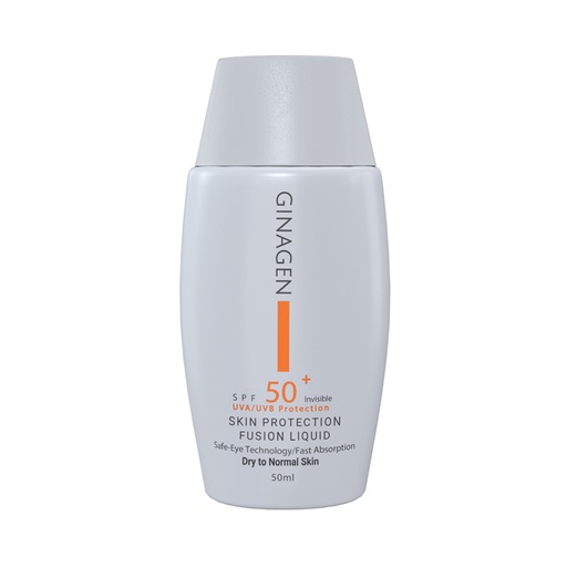 [190169] کرم ضدآفتاب بی رنگ ژیناژن SPF50 مناسب پوست معمولی و خشک حجم 50 میل